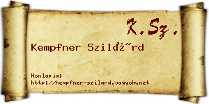 Kempfner Szilárd névjegykártya